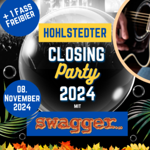 Read more about the article Closing Party 2024 mit Swagger – 8. November 2024!